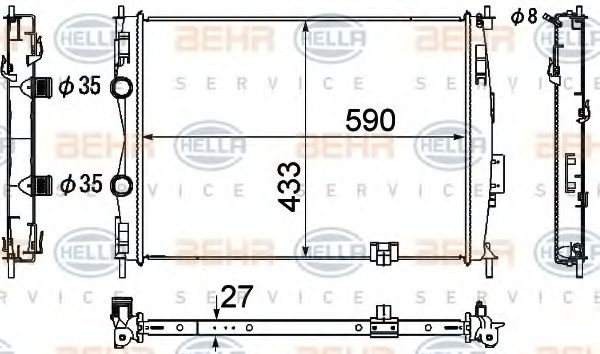 BEHR HELLA SERVICE 8MK 376 753-681