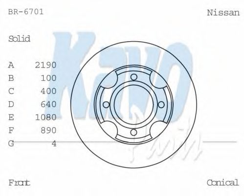 KAVO PARTS BR-6701