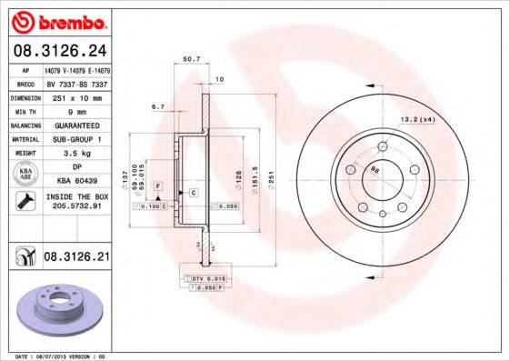 BREMBO 08.3126.24
