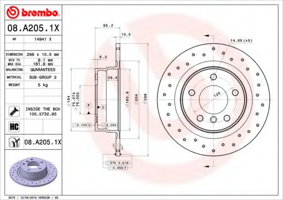 BREMBO 08.A205.1X