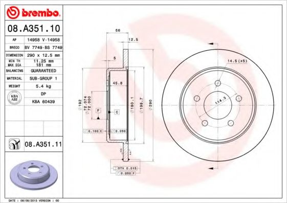 BREMBO 08.A351.10