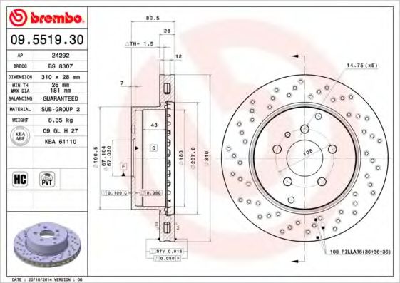 BREMBO 09.5519.30