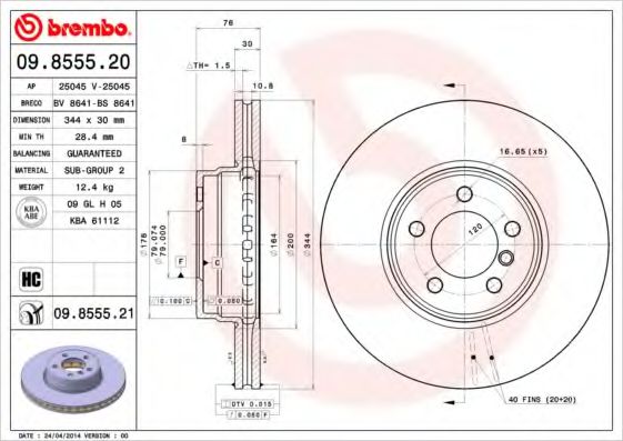 BREMBO 09.8555.20