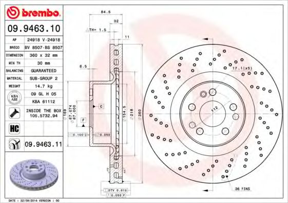BREMBO 09.9463.11