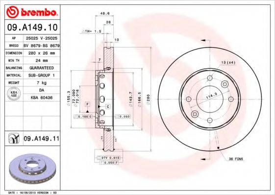 BREMBO 09.A149.11